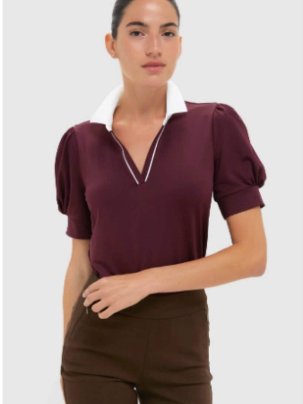 Tuckernuck Winetasting Puff Sleeve Performance Jersey Caroline Polo NWT Size S